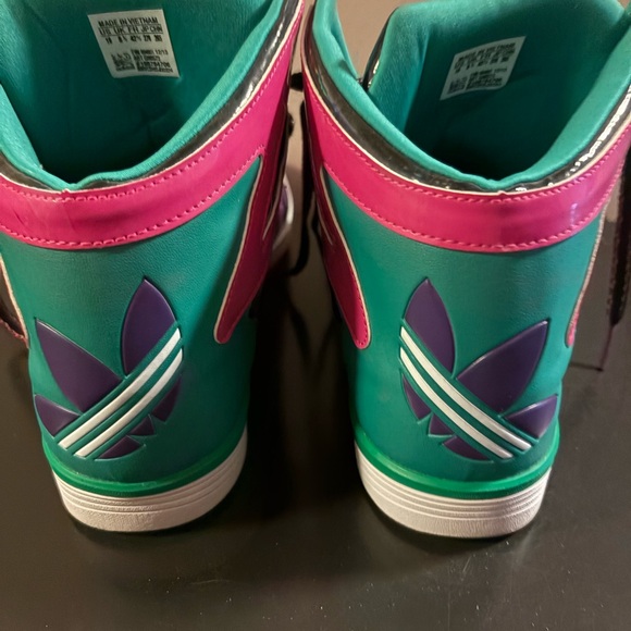 Rare Women’s Adidas High Tops! Size 10. Only wore in the house. Super colorful! - Picture 3 of 6
